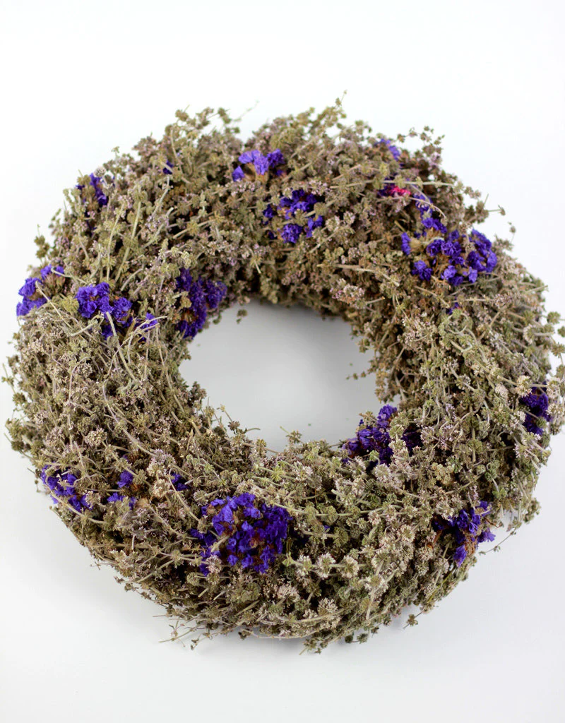 Dried Wreath - Jewel Blue, 35 cm