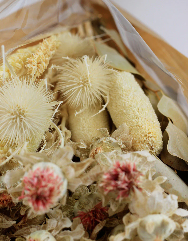 Dried Bouquet with Bleached Carth/Thistle, 60 cm - Image 2