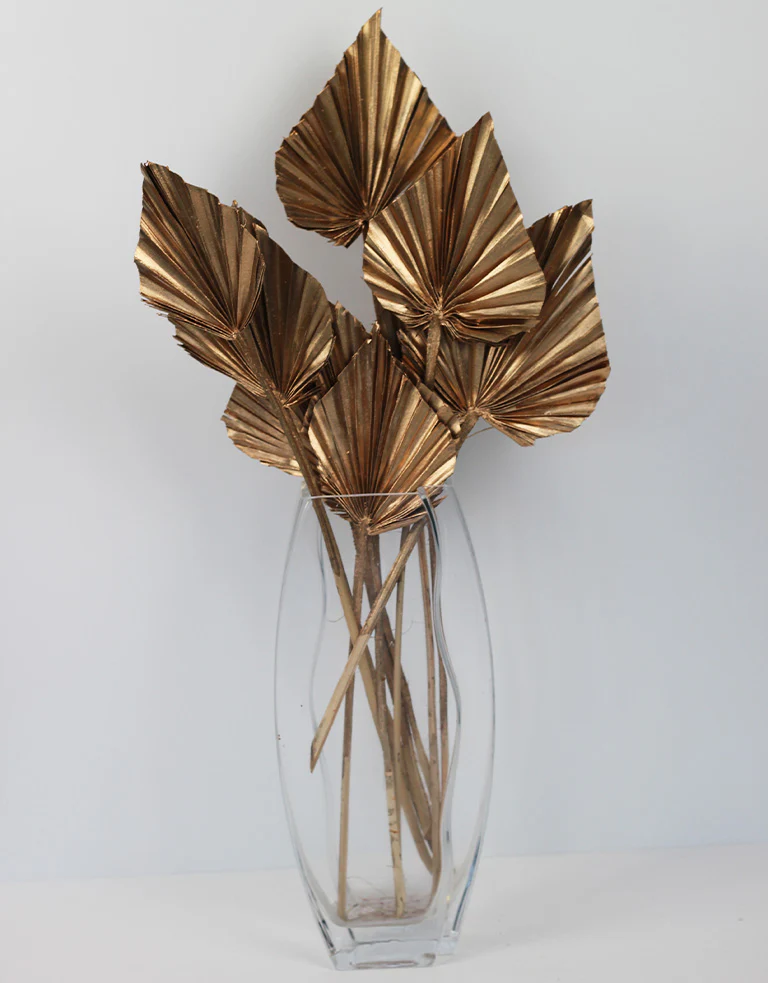 Dried Palm Spears - Gold, 55 cm, 10 stems
