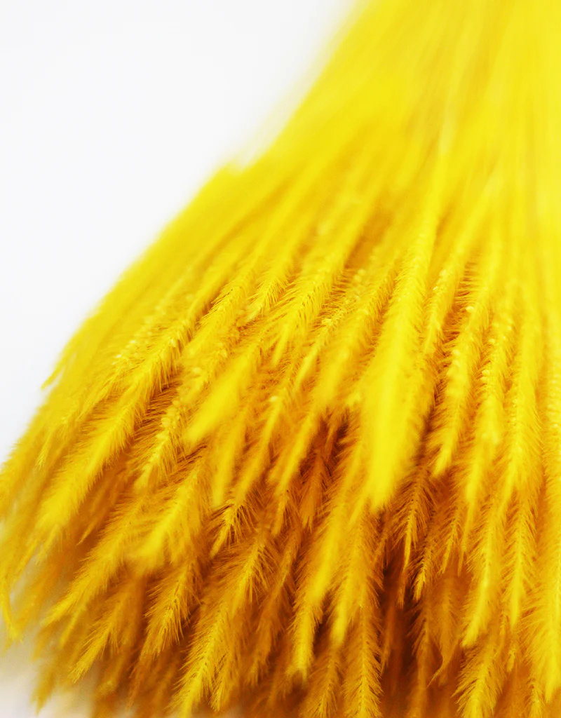 Dried Silk Worm bunch - Yellow Flowers Stems, 50cm - Image 2