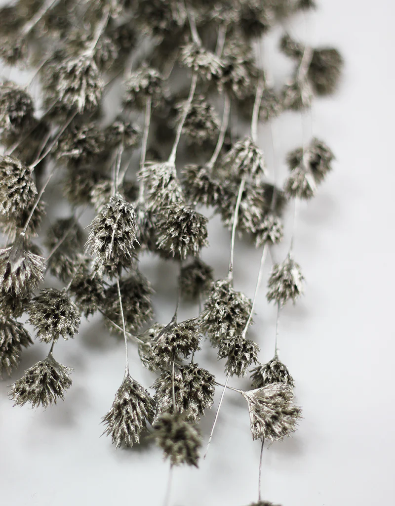 Dried Weeping Bamboo bunch - Platinum, 60cm - Image 2
