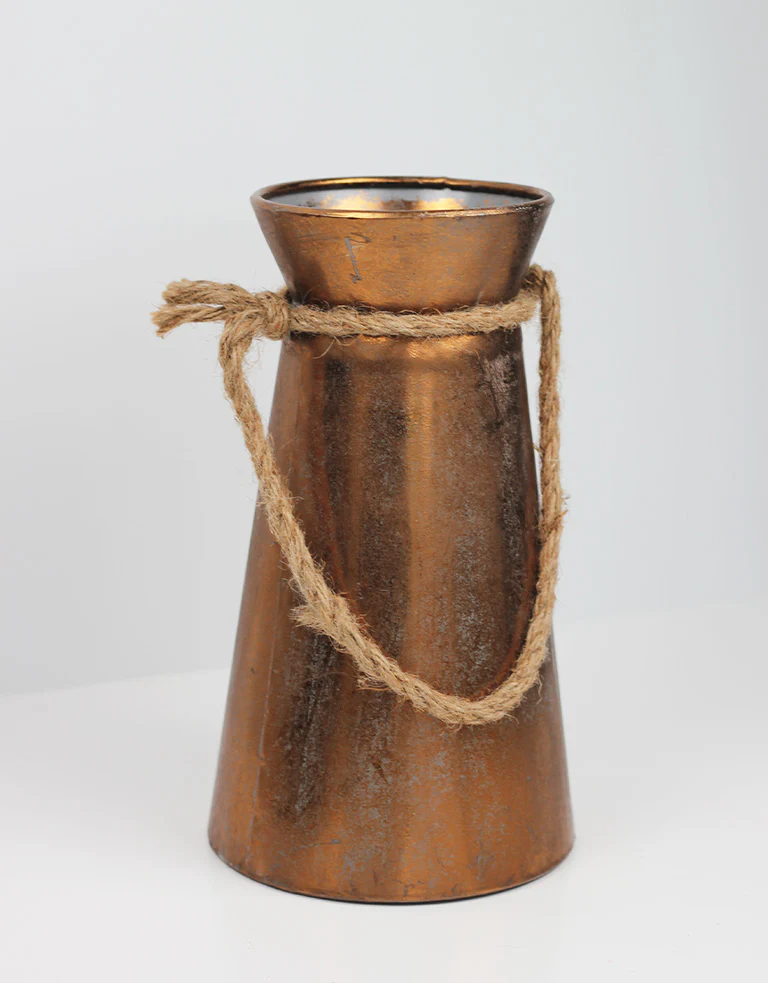 Vase Sack Gingda - Medium, Copper, 28 cm height, 12 cm neck opening